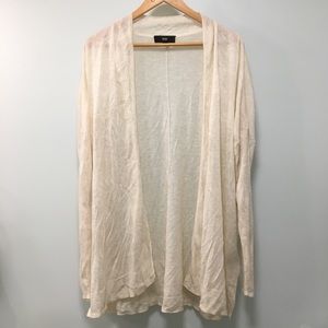 MOSSIMO cream lightweight open cardigan